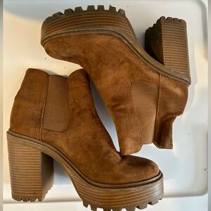 Forever 21 Brown Heeled Boots